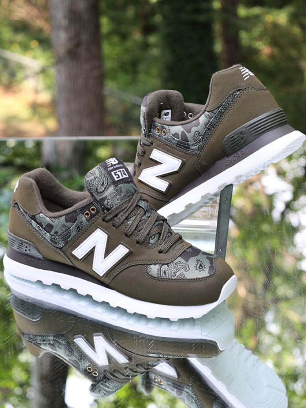 New Balance 574 Paisley Camouflage Green